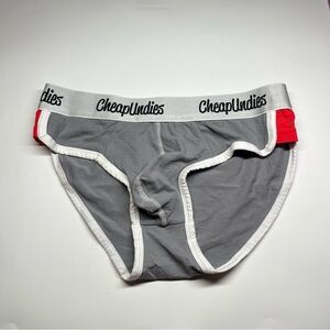 Gray and Red Men's Briefs Cheap Undies